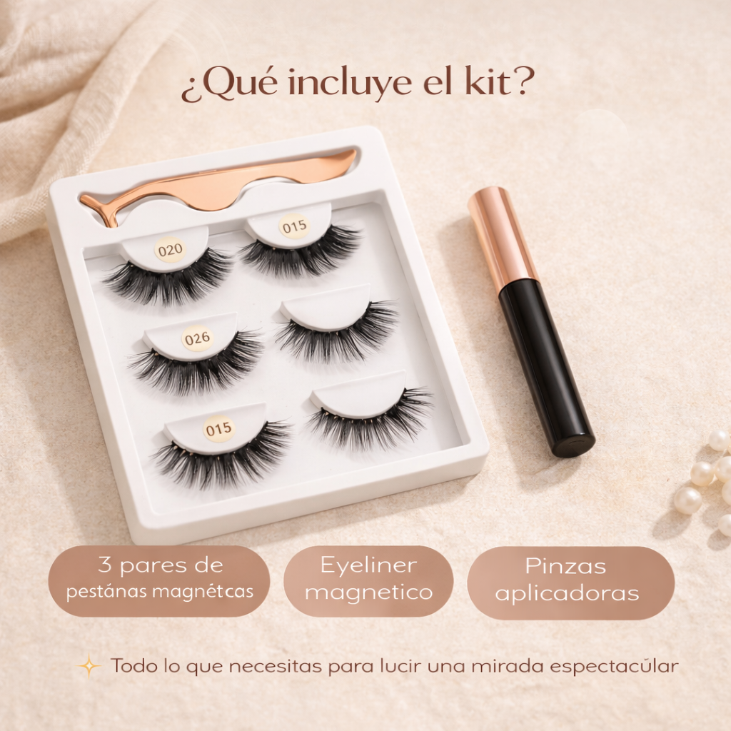 Veloria Magnetic Lashes – Kit 3 Pares